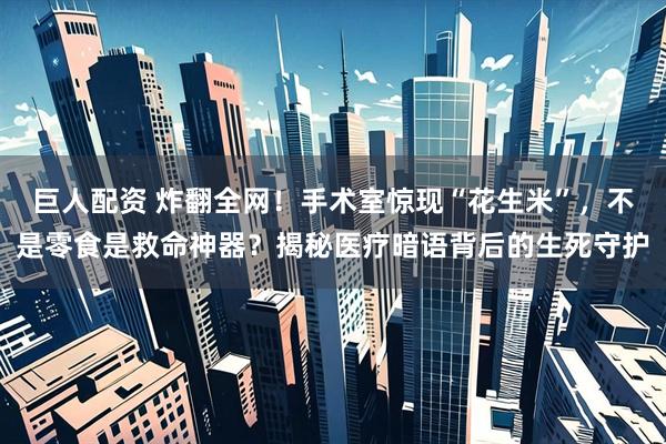 巨人配资 炸翻全网！手术室惊现“花生米”，不是零食是救命神器？揭秘医疗暗语背后的生死守护